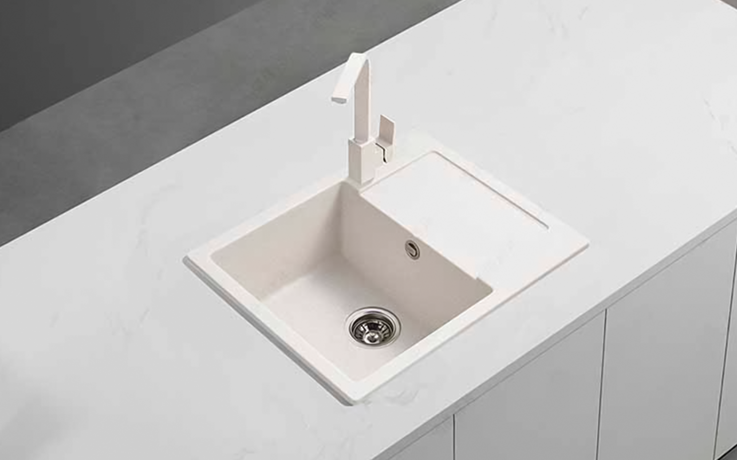 8220 Chiuveta din granit, alb  2